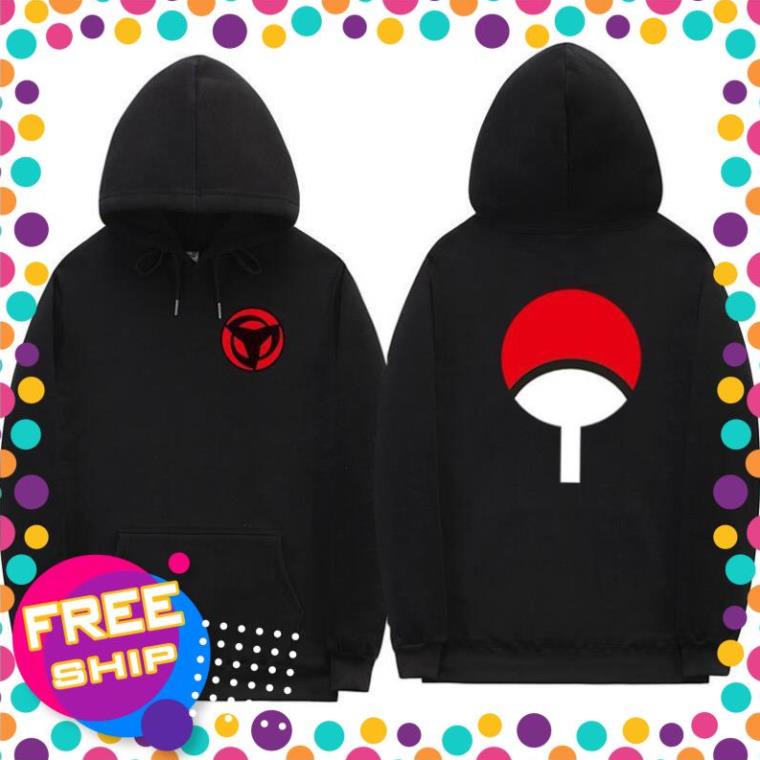 HOT- Áo Hoodie In Hình Naruto Sharingan Uchiha cực ngầu /uy tín chất lượng