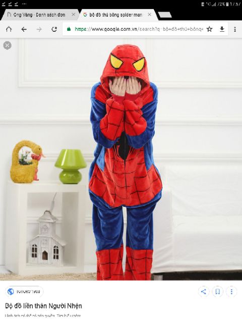 Bộ đồ thú Người nhện