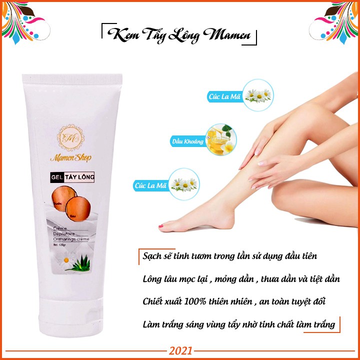 (có phiếu BH)  Kem Tẩy Lông Mamen Shop 120ml | BigBuy360 - bigbuy360.vn