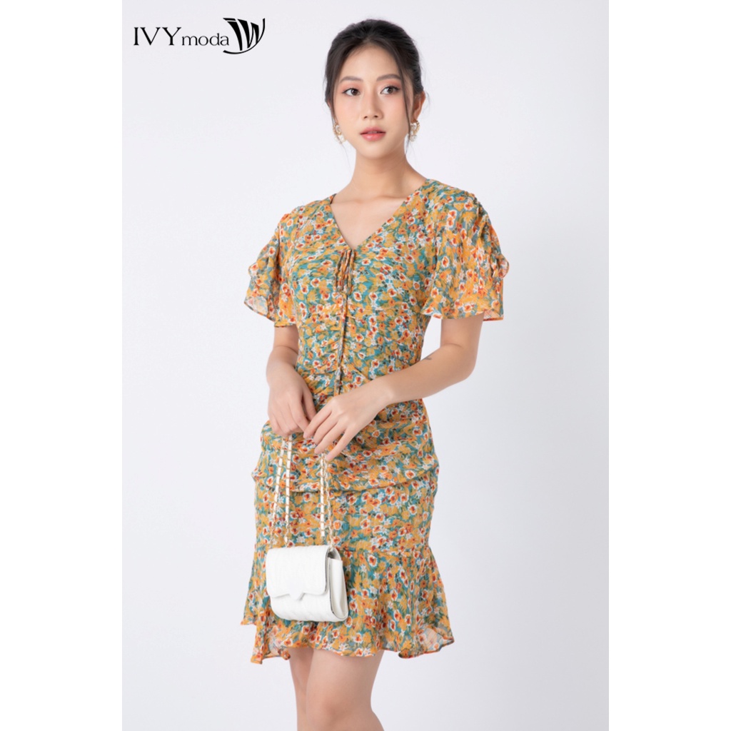 Đầm đuôi cá họa tiết IVY moda MS 48B8765