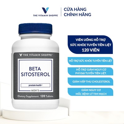 Viên uống hỗ trợ sức khỏe tuyến tiền liệt THE VITAMIN SHOPPE Beta Sitosterol 120 viên