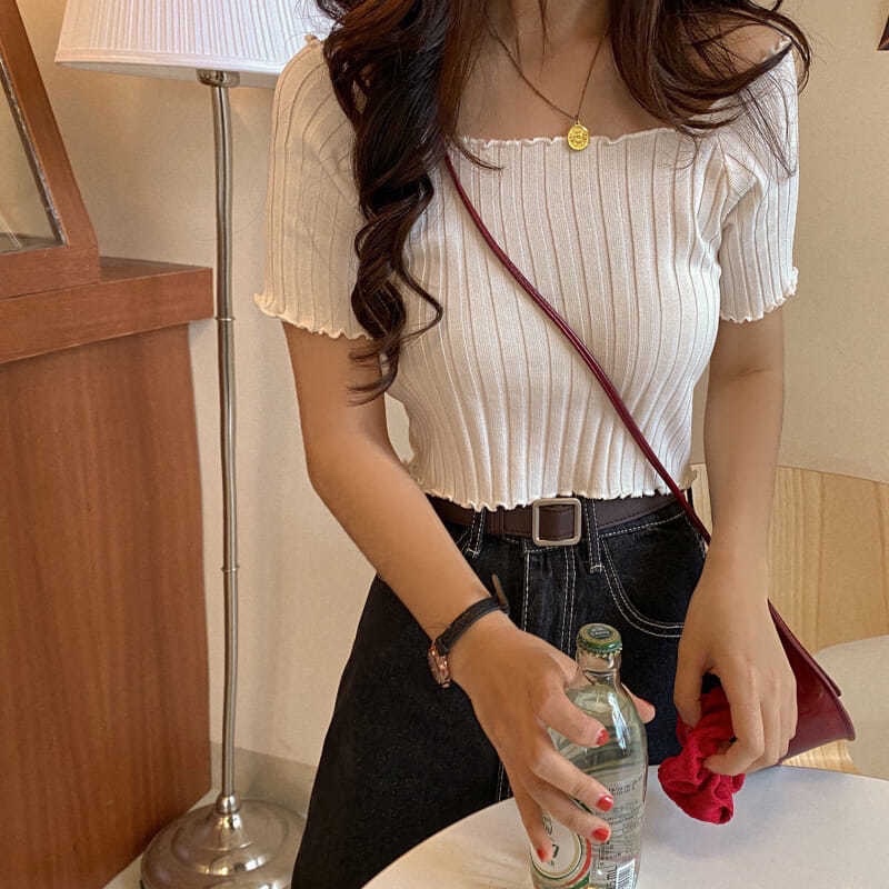 Áo len tắm kiểu xoắn ngực full màu freesize dưới 60kg