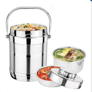 Cặp lồng giữ nhiệt 3 ngăn 100% inox đẹp 1.4l