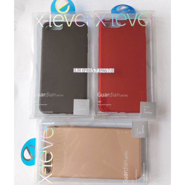 Ốp lưng iphone 7 plus/8 plus dẻo mịn nhám xlevel chính hãng(ảnh thật)
