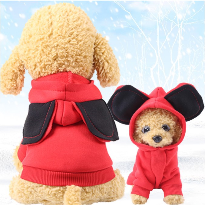 Quần Áo Thú Cưng, Áo Cho Chó Mèo, Hình tai chuột mickey, đủ size xs - xxl, A7