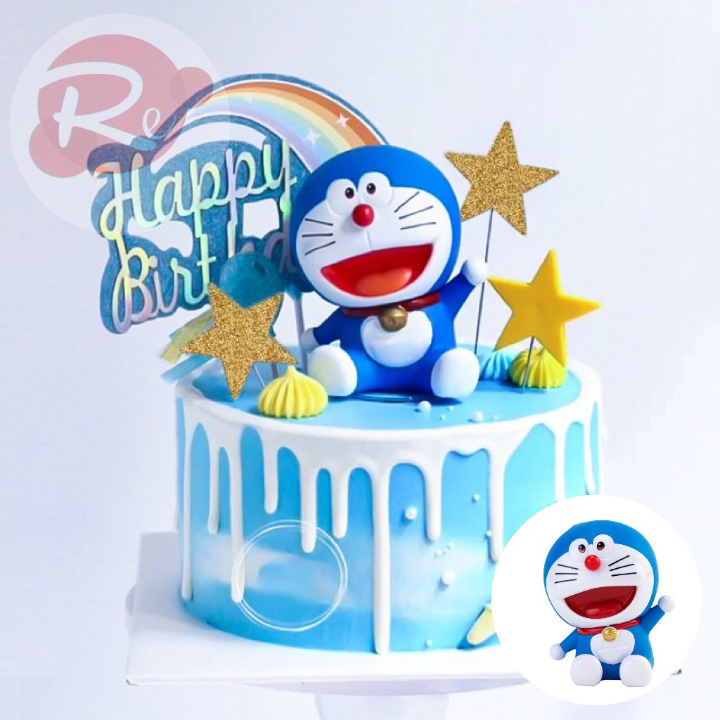 – Tượng Nobita và Doraemon - Trang trí bánh sinh nhật bánh kem