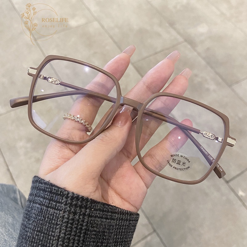 Mắt Kính Gọng Vuông Màu Đen / Cà Phê Cổ Điển Thời Trang Cho Nữ