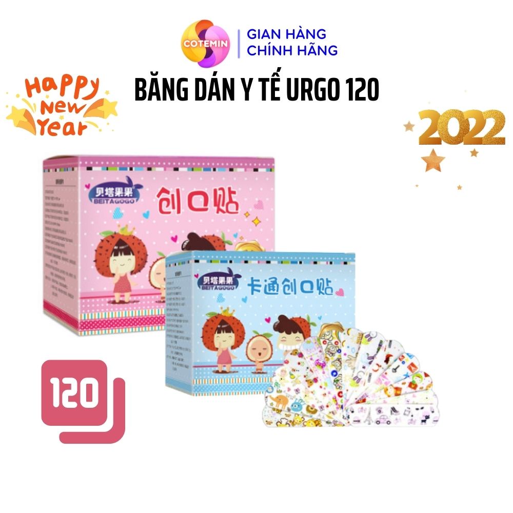 Hộp Urgo 50 120 Miếng Băng Dán Y Tế Nhật Hàn Quốc Hoạt Hình Siêu Cute COTEMIN