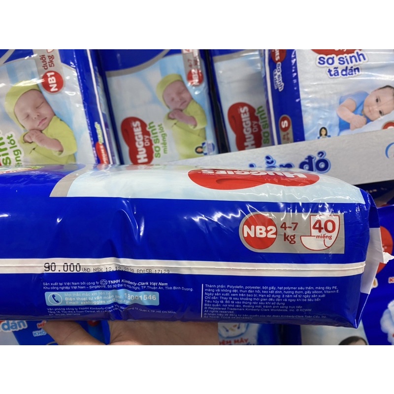 Tã/ bỉm dán Huggies NB1-56/NB1-74/NB2-40/ S30/S56/M26//M48/L23/L42