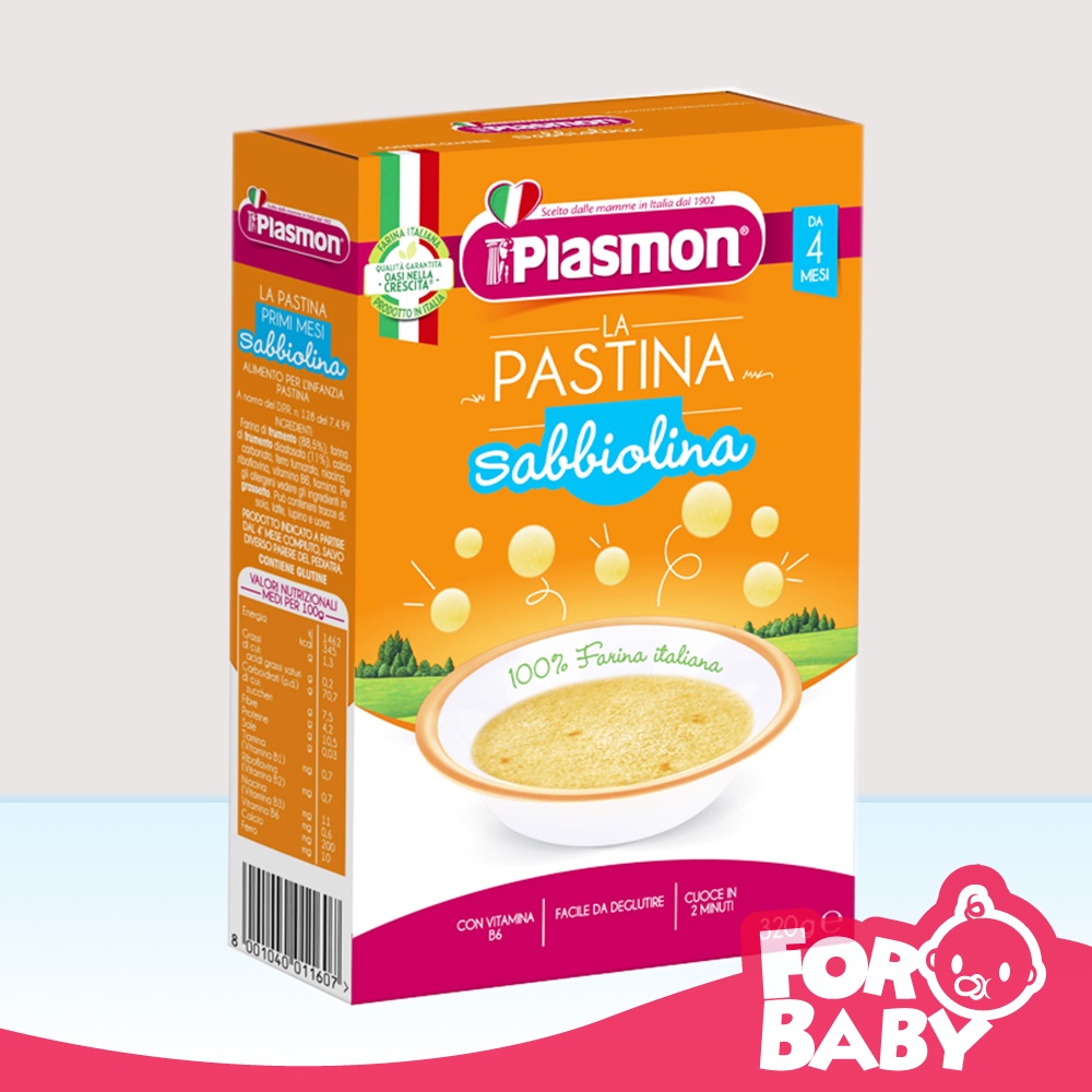 Hộp Nui Mì Ý Sabbiolina Plasmon/Bebiriso Plasmon (Dòng Thức Ăn Dặm Cao Cấp của Ý)