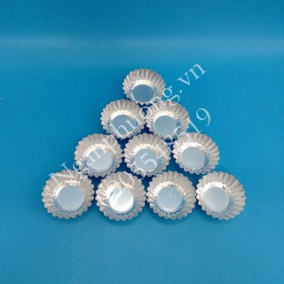 BỘ 10 KHUÔN BÁNH TART VIỀN  HOA BẰNG NHÔM