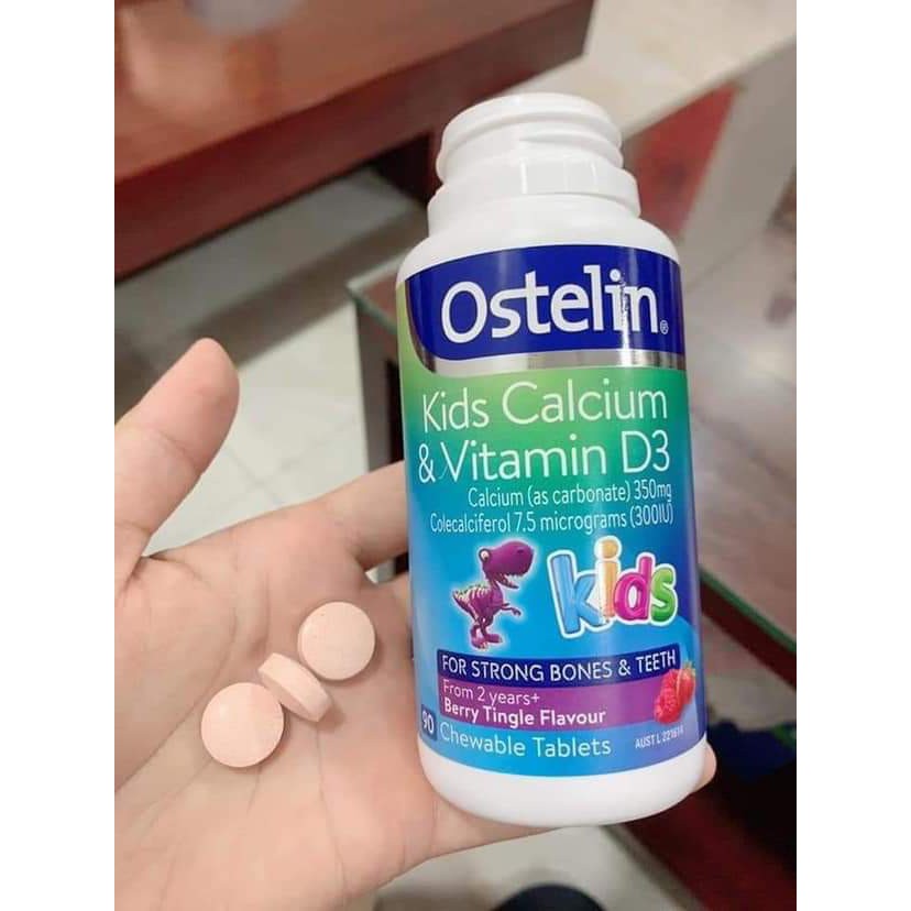 Vitamin D & Calcium Ostelin Kids Cho Bé 90 Viên Của Úc