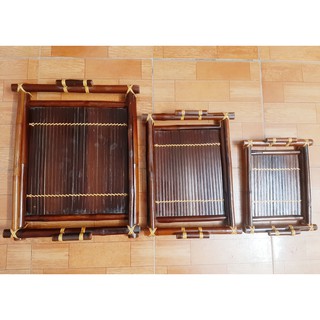 Khay tre gốm sứ bát tràng các kích thước