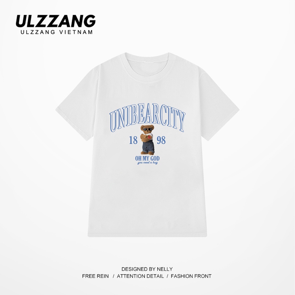 Áo thun nữ unisex Ulzzang form dáng rộng tay lỡ unibearcity