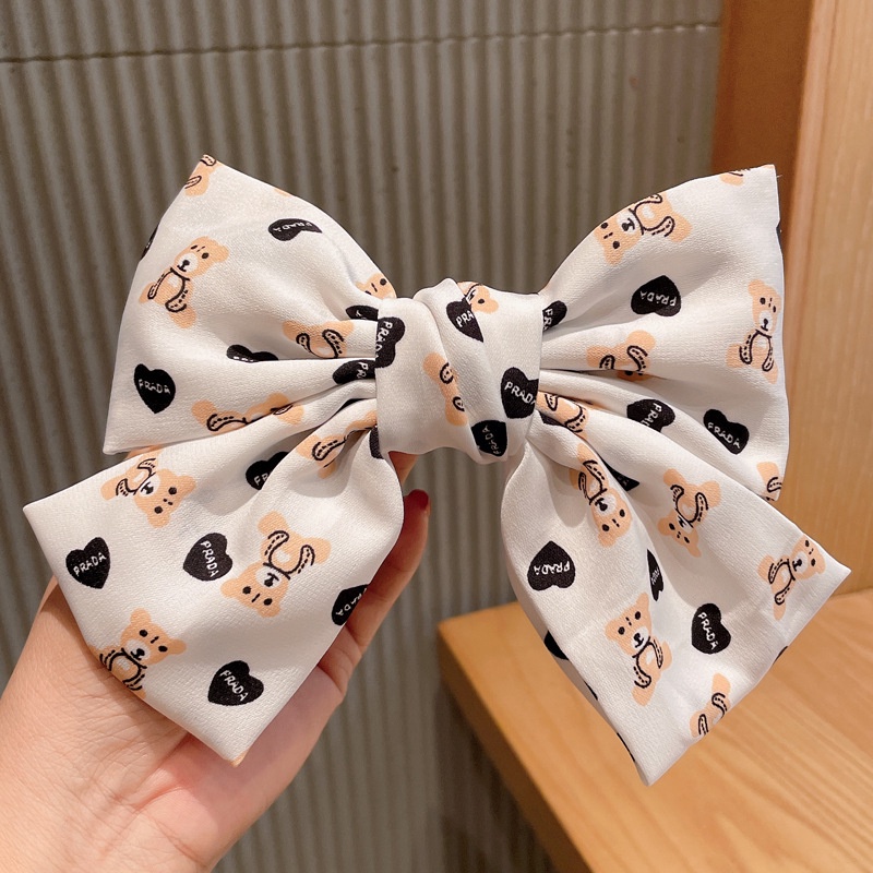 Kẹp tóc hình nơ dễ thương phong cách Hàn Quốc thời trang thu đông cho nữ