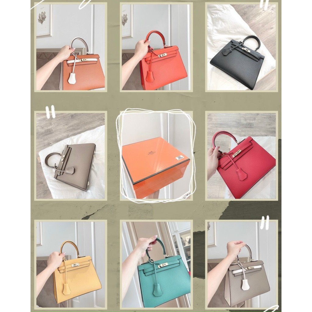 FullBox - Túi Xách Nữ Hermes Kelly Chất Da EpSom Size 25 Thời Trang Siêu Sắc Nét - DookieStore