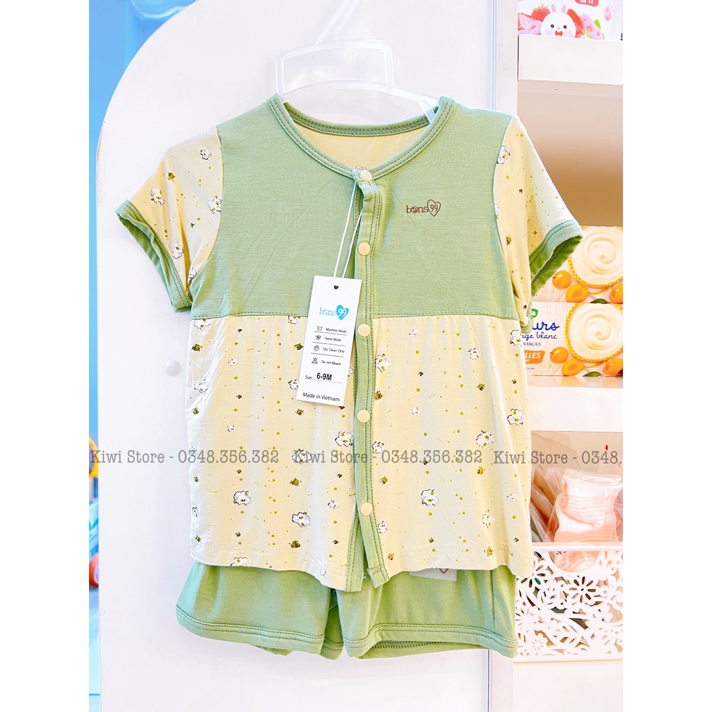Bộ cài giữa Bamboo cộc tay Bons99 cho bé