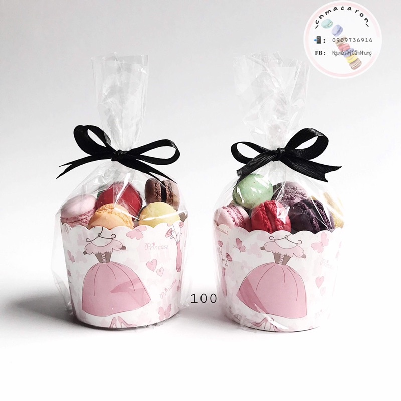 10 Bánh macaron kèm hộp như hình