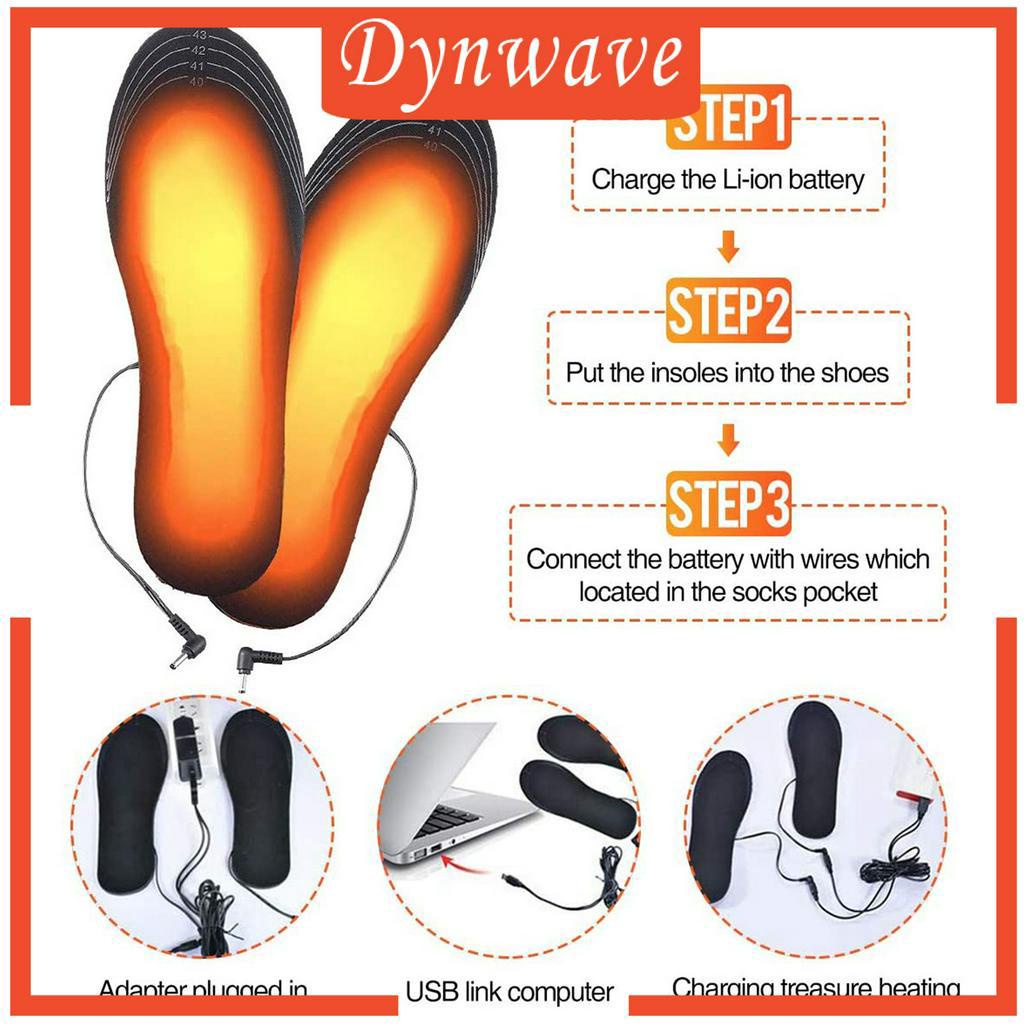 [Dynwave] Đế Lót Giày Sưởi Ấm Chân Chạy Điện USB Giữ Ấm Mùa Đông Không Cắt Miễn Phí