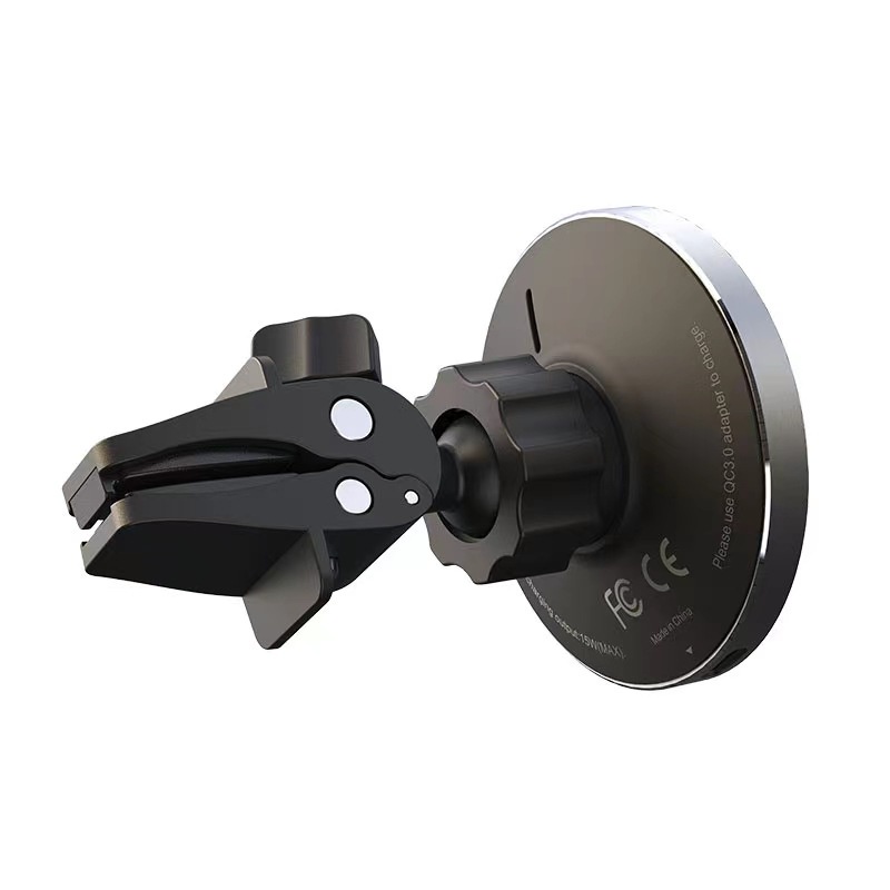 Đế Sạc Nhanh Không Dây 15W Có Nam Châm Gắn Lỗ Thông Gió Xe Hơi Cho iPhone 14 12 13 Pro Max Mini Plus