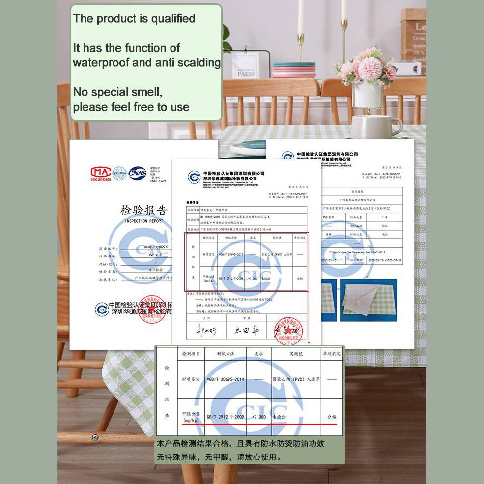 Khăn Trải Bàn Chống Thấm Nước Và Dầu Bằng Nhựa Pvc Phong Cách Trung Hoa