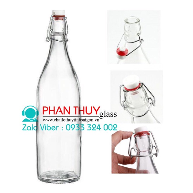 Chai tròn nắp gài 1.000ml