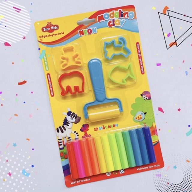 Bộ đất sét nặn nhiều màu kèm khuôn đồ chơi an toàn cho bé - TiNa’s House