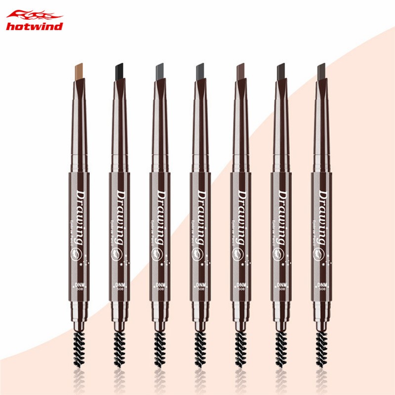 HW DNM Automatic Rotation Eyebrow Pen Long Lasting Natural Waterproof Anti-sweat Brow Makeup Tool