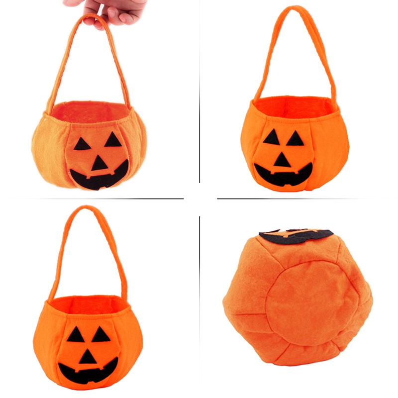 Túi Đựng Kẹo Được Làm Từ Vải Không Dệt Hình Quả Bí Ngô Halloween