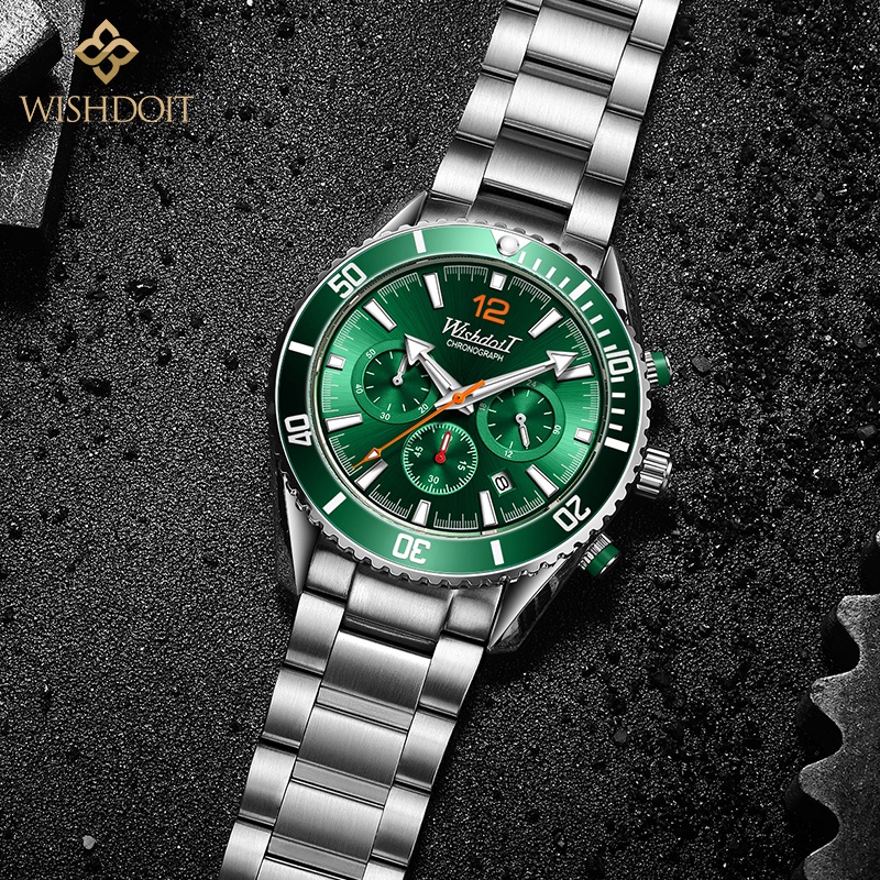 WISHDOIT Đồng hồ quartz chống thấm nước chất liệu thép không gỉ WSD-175-A