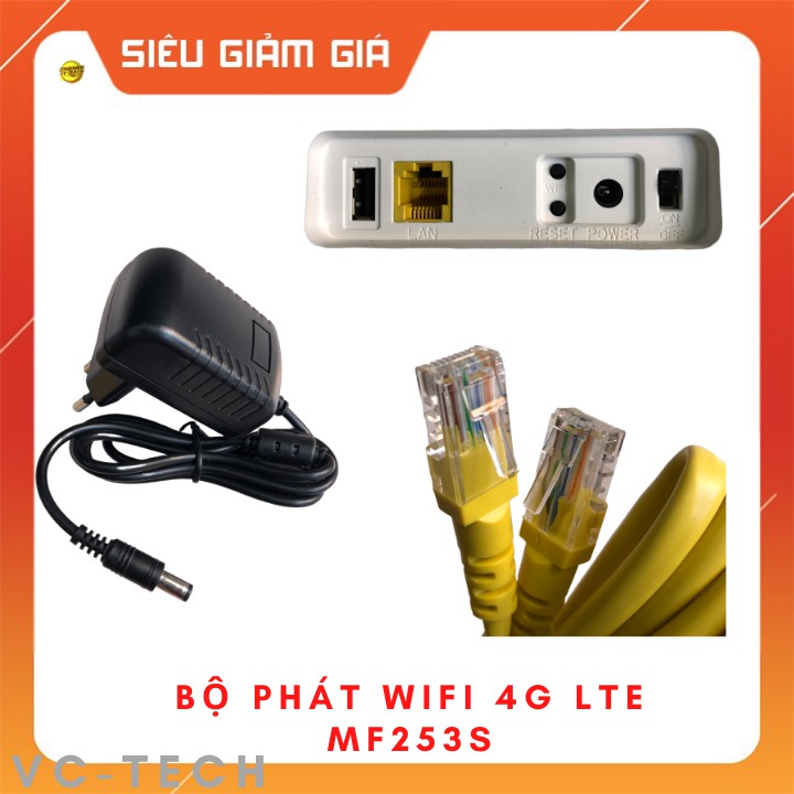 BỘ PHÁT WIFI 4G ZTE MF253S - CHÍNH HÃNG, CÓ CỔNG LAN CHẤT LƯỢNG.