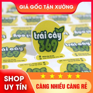 In Tem nhãn giấy - in sticker - in logo theo yêu cầu, kích thước A3 - đẹp - nhanh - rẻ