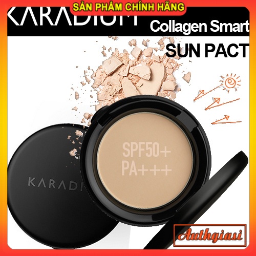 Phấn phủ nén siêu mịn Karadium Collagen Smart Sun Pact Spf50+ PA+++ | BigBuy360 - bigbuy360.vn