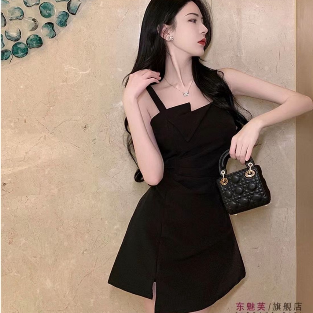 Đầm Perty thiết kế hai dây phong cách Hàn Quốc quyến rũ cho nữ
