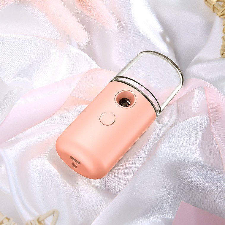 Máy Xông Mũi Họng Mini Cầm Tay, Máy Quạt Sương Làm Mát, Máy Tạo Độ Ẩm Cho Da