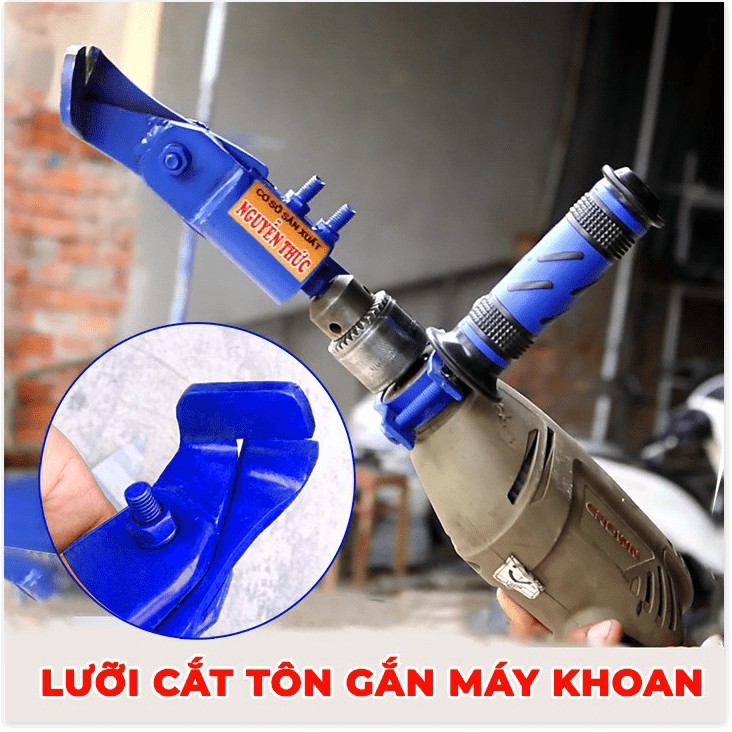 [CHÍNH XƯỞNG]Lưỡi Cắt Tôn Inox Nguyễn Thức - Lưỡi cắt sắt, inox dày 1,3 ly - Kéo cắt tôn gắn máy khoan đa năng