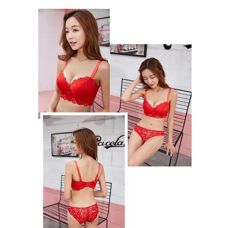 Sét bộ đồ lót nâng ngực đệm mỏng không gọng - Sét bộ đồ lót ren | BigBuy360 - bigbuy360.vn