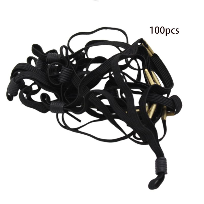 Set 100 Dây Thun Co Giãn Nhiều Màu Sắc Bằng Silicone Có Khóa Sắt Dùng Làm Bông Tai DIY