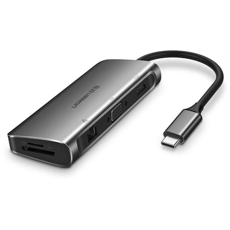 Bộ chia cổng USB Hub USB C Multi HDMI 4K, Enthernet, USB 3.0, PD, TF, SD Ugreen CM179 40873