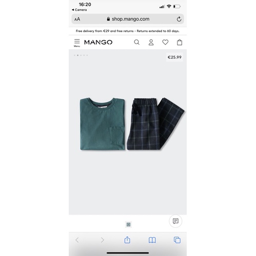 Bộ Thu PJ Bé Trai &amp; Bé Gái Túi Ngực MG