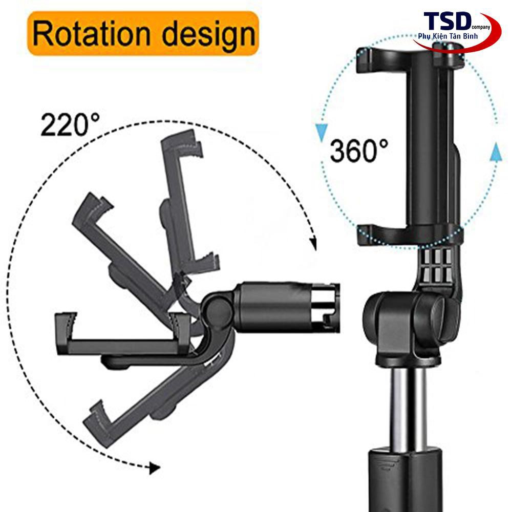 Gậy Chụp Ảnh Bluetooth Kiêm Tripod K10 Cho Điện Thoại, Gậy Chụp Ảnh, Gậy Selfie, Gậy Tự Sướng Xoay 360 Độ