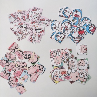 Sticker Set 20 Miếng Vuông Mini Hoạt Hình Cute
