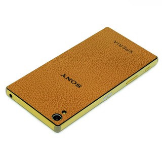 Miếng dán da Xperia Z5 Premium màu nâu