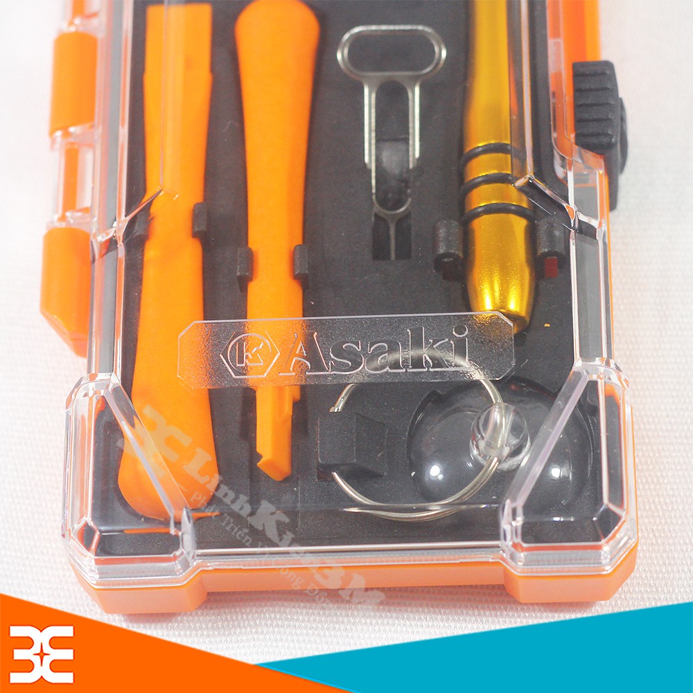 Bộ Tô Vít Sửa Điện Thoại IPhone Asaki AK-9077 17 Chi Tiết Nhỏ Gọn, Tiện Ích