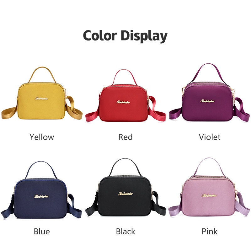 Túi đeo vai YADOU vải canvas hình vuông nhỏ màu trơn đựng điện thoại thời trang cho nữ