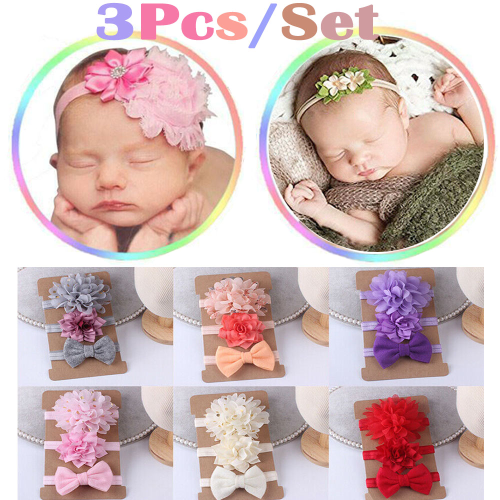 Set 3 Băng Đô Hoa Xinh Xắn Dành Cho Bé Gái