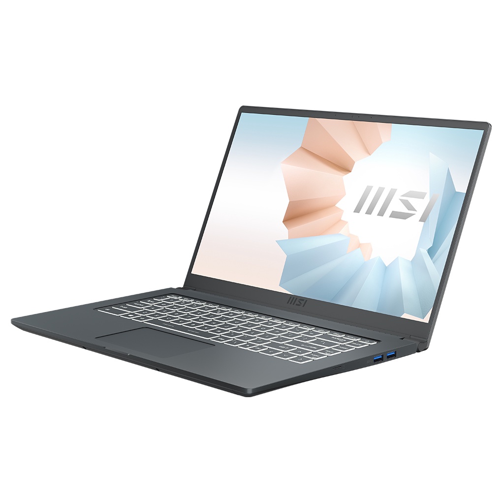 Laptop MSI Modern 15 A11MU i5 1155G7/8GB/512GB/15.6"F/Túi/Chuột/Win10//Xám - Hàng chính hãng