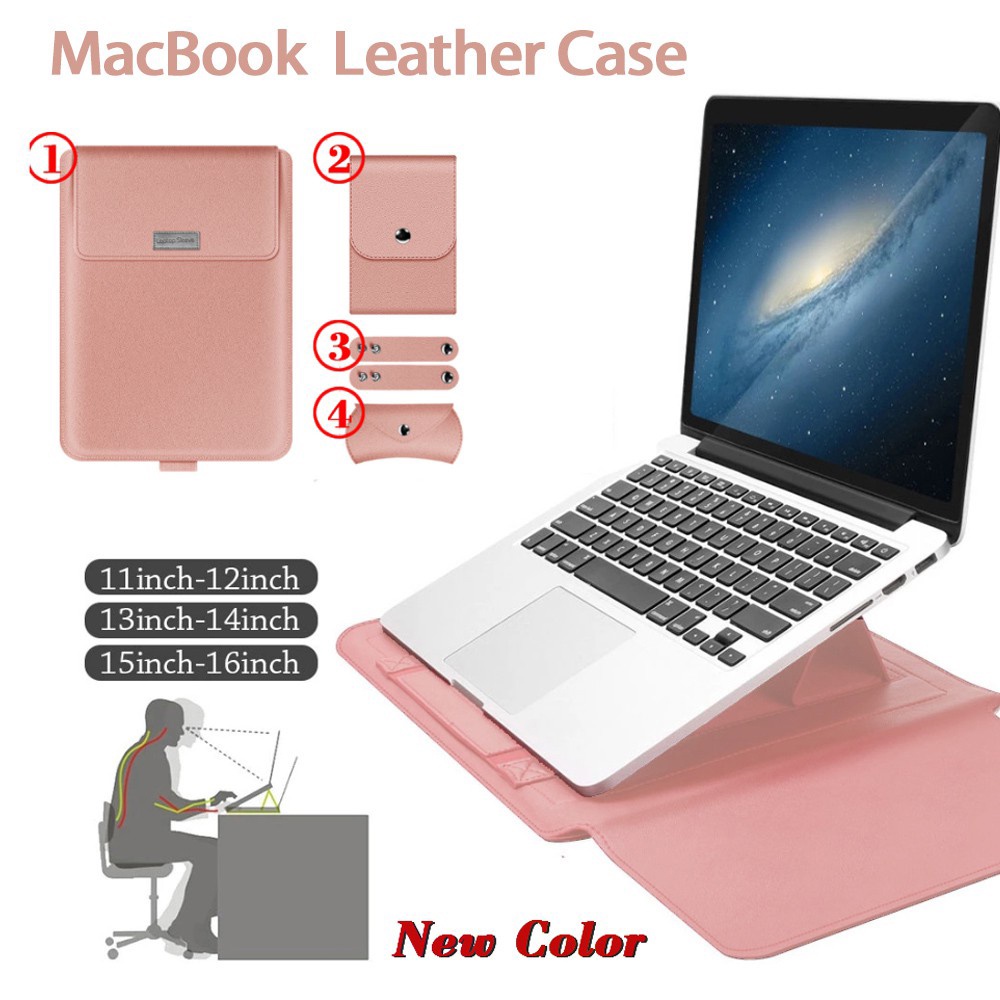 Túi da PU đựng máy tính xách tay thích hợp cho dòng macbook Air Pro/macbook Air 11/12/13.3/15.4 inch