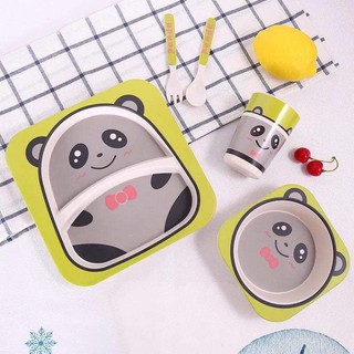 Set bát đĩa sợi tre 5 chi tiết