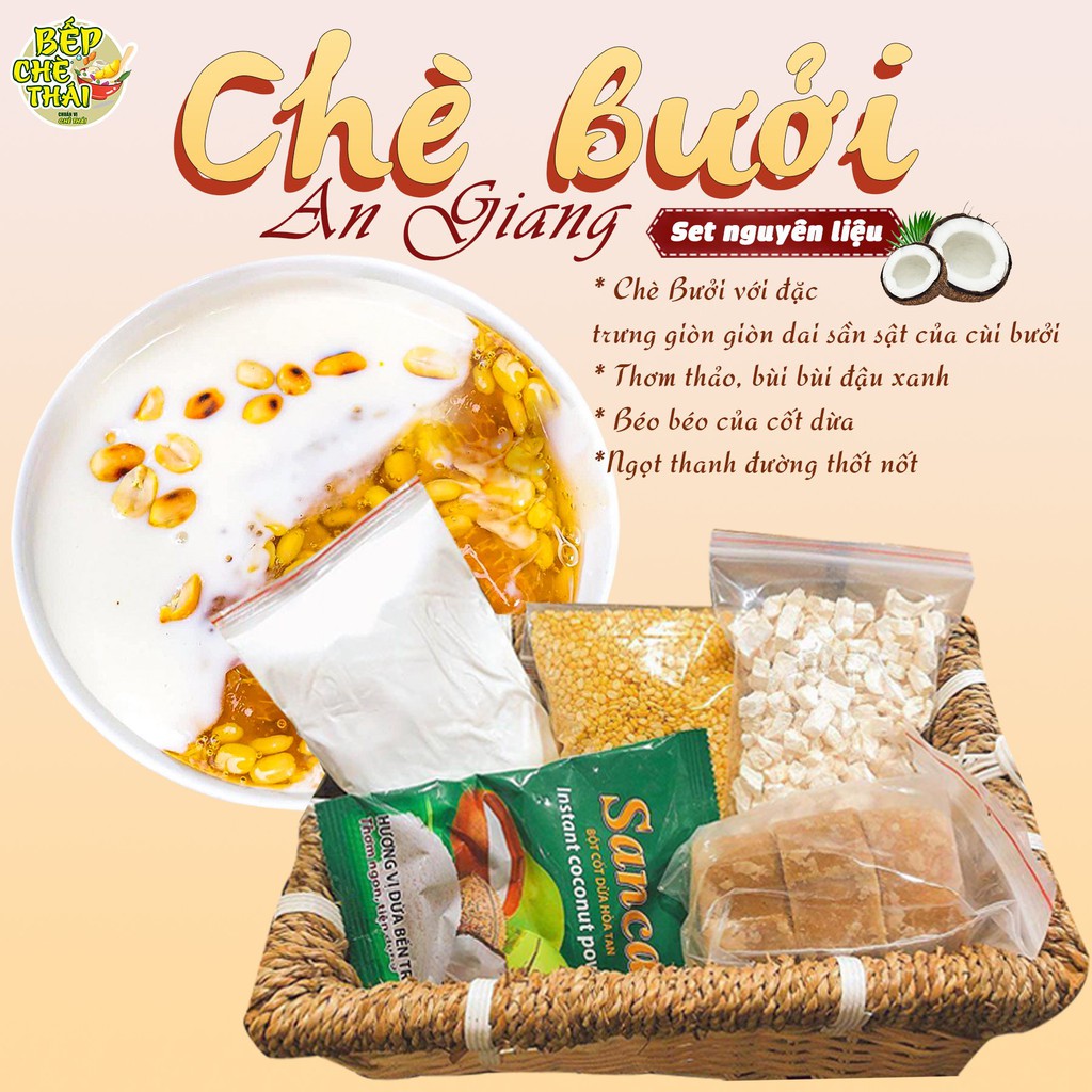 Set chè bưởi đậu xanh siêu cùi An Giang (Set 45 Chén) tặng kèm công thức nấu - BẾP CHÈ THÁI | BigBuy360 - bigbuy360.vn